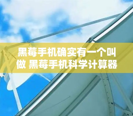 黑莓手机确实有一个叫做 黑莓手机科学计算器 的应用,它支持多种科学计算功能,包括三角函数、对数、指数运算、单位转换等等。如果你指的是这个应用,以下是一些基本的使用方法
