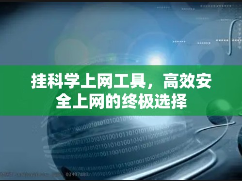 挂科学上网工具,高效安全上网的终极选择