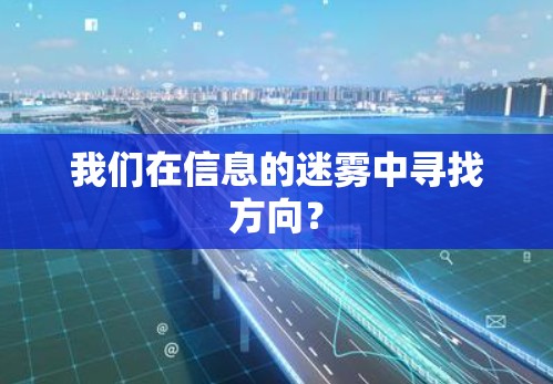 我们在信息的迷雾中寻找方向？