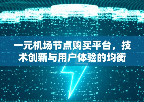 一元机场节点购买平台，技术创新与用户体验的均衡解决方案