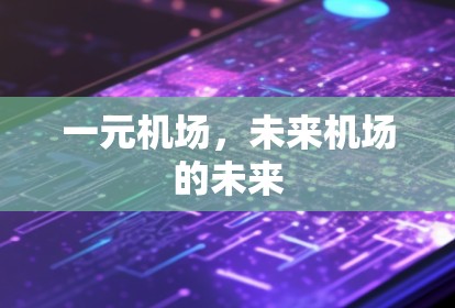 一元机场，未来机场的未来