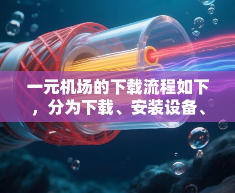 一元机场的下载流程如下，分为下载、安装设备、设置设备属性、进入服务界面和操作四个主要部分