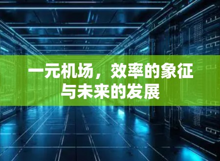 一元机场,效率的象征与未来的发展 一元机场,效率的象征与未来的发展