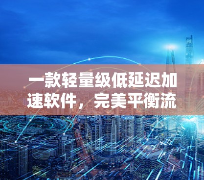 一款轻量级低延迟加速软件,完美平衡流畅性与性能 一款轻量级低延迟加速软件,完美平衡流畅性与性能