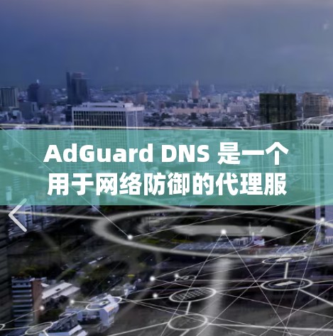 AdGuard DNS 是一个用于网络防御的代理服务器系统，旨在阻止入侵和恶意攻击。以下是对 AdGuard DNS 使用方法的详细步骤指南